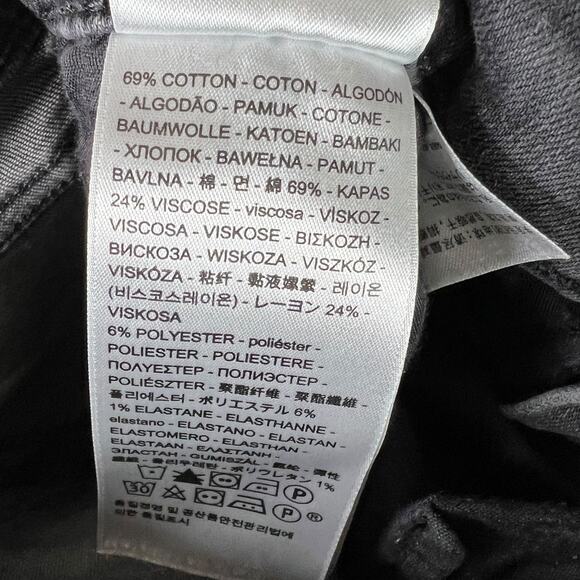 Levi’s Mile High Super Skinny Jeans Black Stretch Denim 25 - Picture 6 of 7